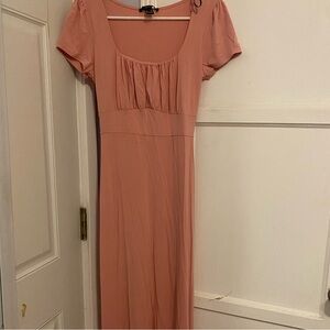 forever 21 light pink dress, long dress,